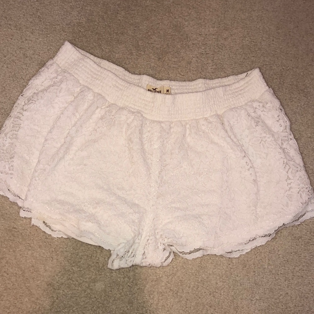 White Lace Shorts